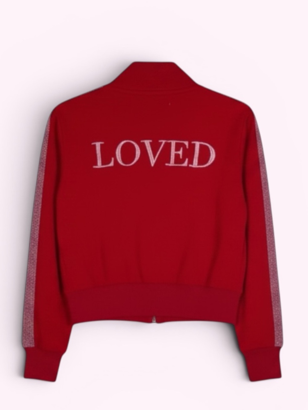 Spiritual Gangster “LOVED” Red & Pink Zip Up Track Jacket